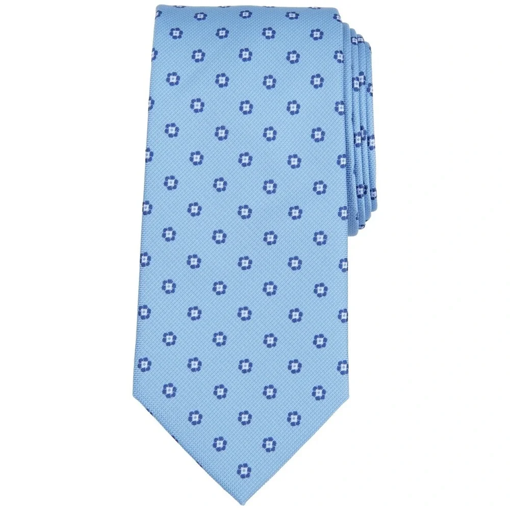 Club Room Mens Tie One Size Blue Burnell Floral Quiet Luxury Necktie